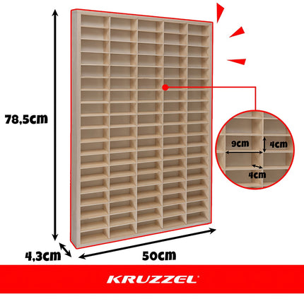 Wooden shelf for KRUZZEL 21997 cars/springs