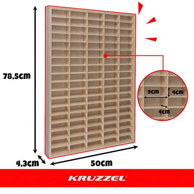 Wooden shelf for KRUZZEL 21997 cars/springs
