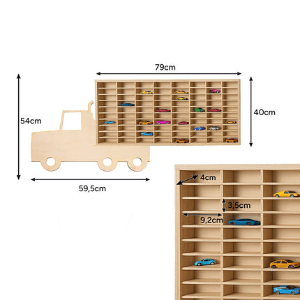 Wooden shelf for cars - Kruzzel 26582 truck