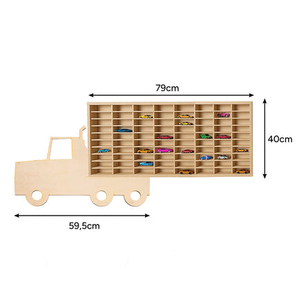 Wooden shelf for cars - Kruzzel 26582 truck