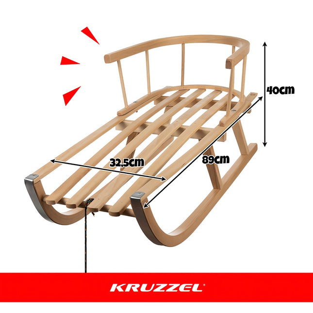 Wooden sled Kruzzel 25217
