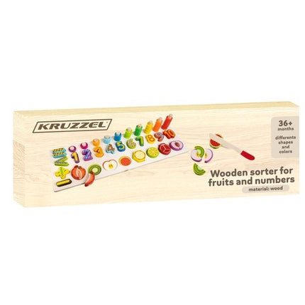 Wooden sorter for fruit and numbers 22607