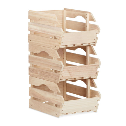 Wooden stacking boxes