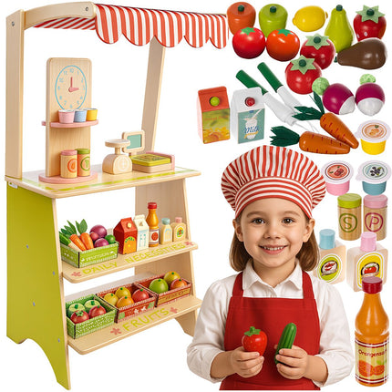 Wooden stall with accessories Kruzzel 24888