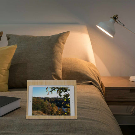 Wooden tablet stand