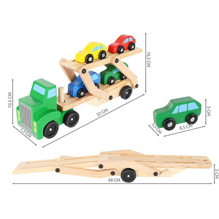 Wooden truck - tow truck + set of cars 22698