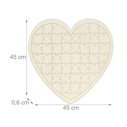 Wooden wedding guest book puzzle