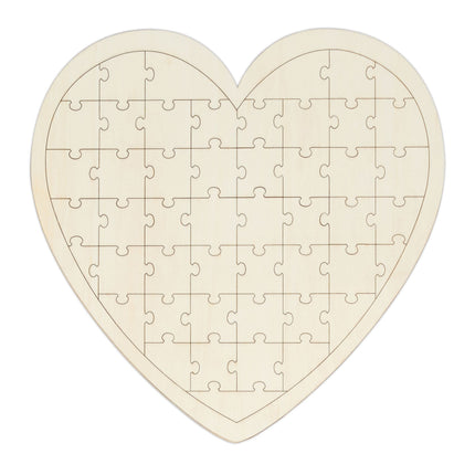 Wooden wedding guest book puzzle