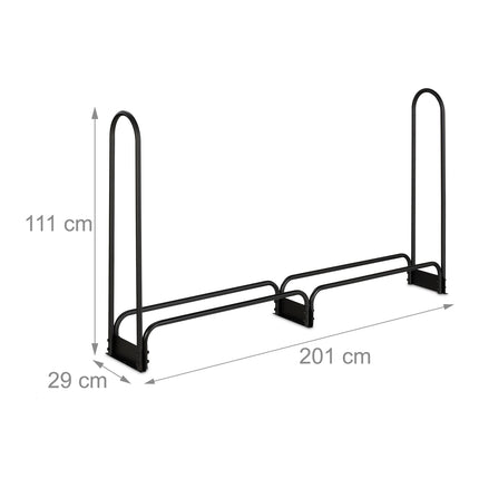 Wood shelf in metal 201 cm