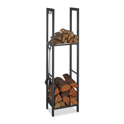 Wood stand with 2 shelves