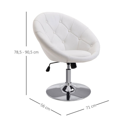 Adjustable swivel work stool, chrome steel, 56-90 Cm