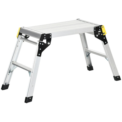 Folding workbench and platform, aluminum, 150 kg capacity