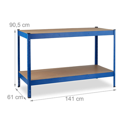 Workbench with 2 Adjustable Levels, Steel