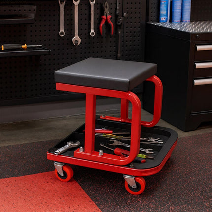 Workshop Stool with Wheels, 100 kg Capacity
