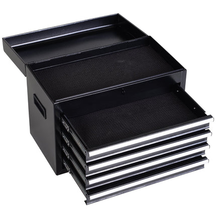 Metal workshop trolley with 5 drawers and 360° wheels