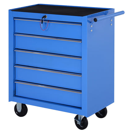Mobile workshop trolley with 5 drawers - Red