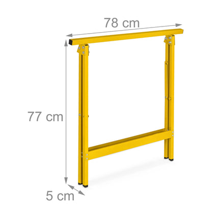 Work stands, 2 pcs, yellow