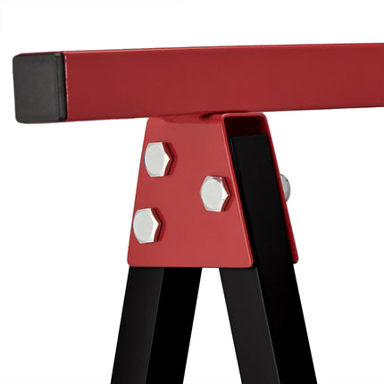 Work trestle set of 2 black/red