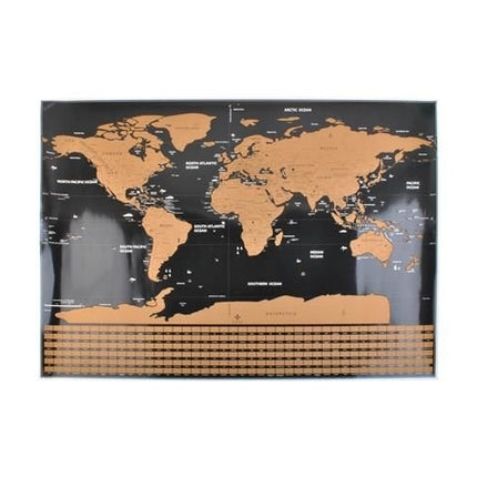 World map - scratch card with flags