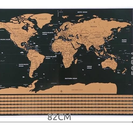 World map - scratch card with flags
