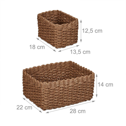 Woven storage basket, set of 3