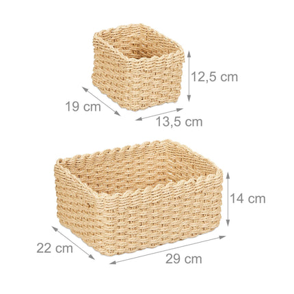 Woven storage basket, set of 3