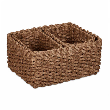 Woven storage basket, set of 3