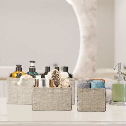Woven storage basket, set of 3