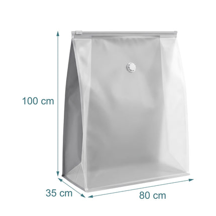 XL Vacuum Storage Bags, 100x80 cm, Grey, Pack of 4