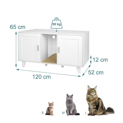 XXL Cat Litter Cabinet with Mat – Dual Compartment