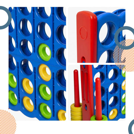 XXL Connect Four Game – Blue-Red, 110x120x55 cm