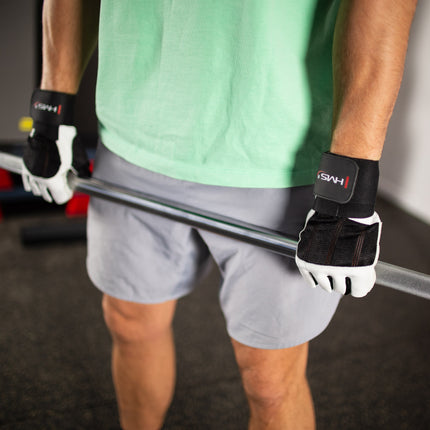 XXL Fitness Gloves, White-Black
