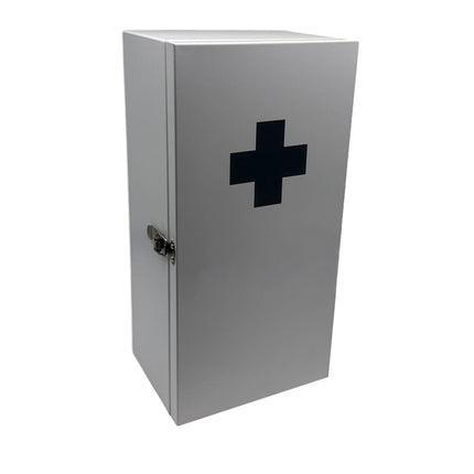 XXL Medical Cabinet, White Iron, Wall-Mounted, 3 Shelves