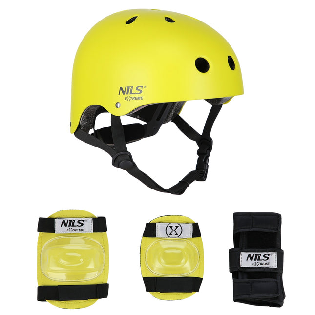 Yellow Helmet with Protectors, Size M
