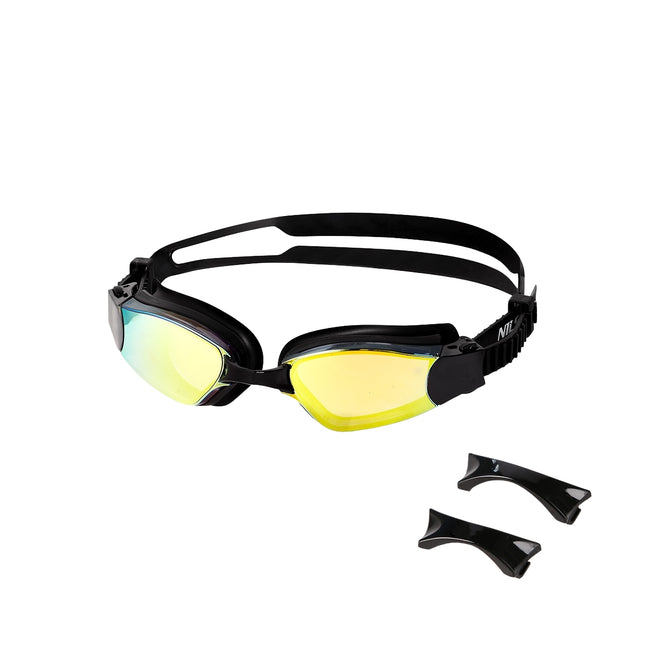 Yellow Racing Swimming Goggles, Anti-Fog, UV Protection