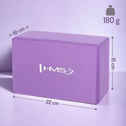 Yoga Block, Purple, Lightweight Foam, Non-Slip