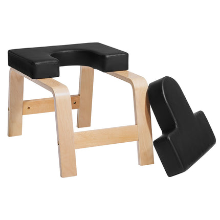 Yoga Headstand Bench, 300 lb Birch Wood Inversion Chair