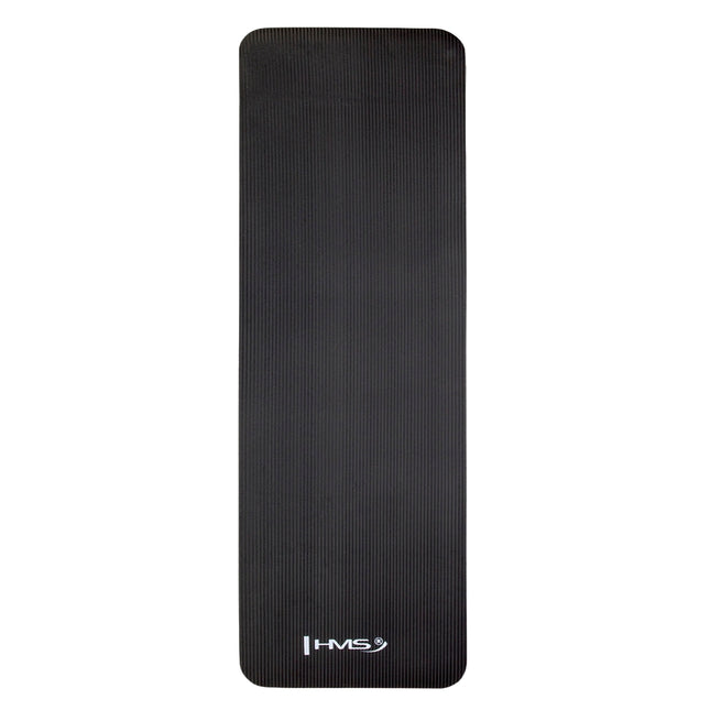 Yogamat, antislip, zwart, 12 mm dik