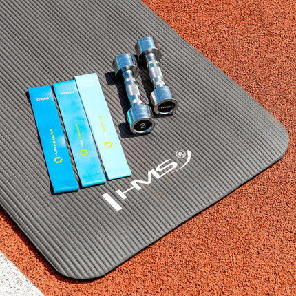 Yoga Mat, Non-Slip, Black, 12  mm Thickness