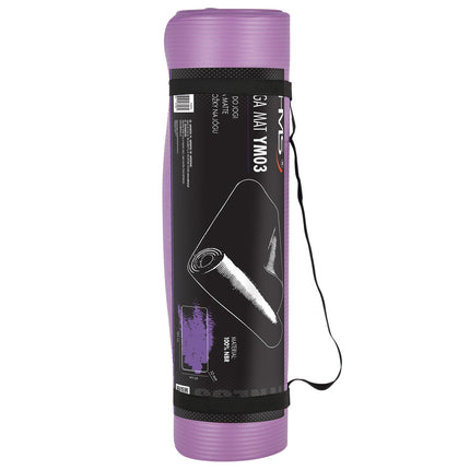 Yoga Mat, Non-Slip, Purple, 10 mm Thickness