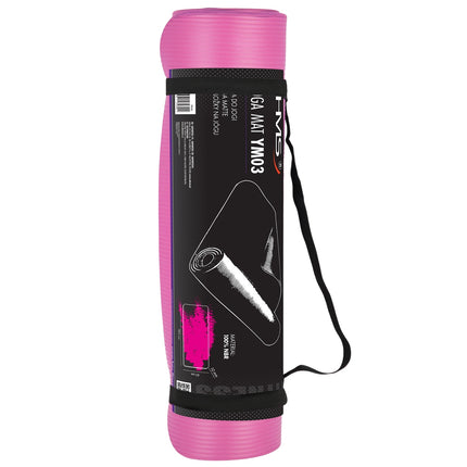 Yoga Mat, Pink, Non-Slip, 6mm Thickness