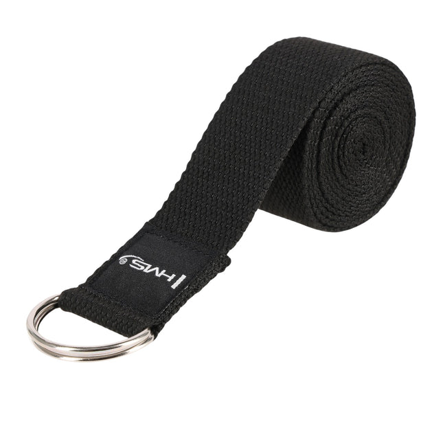 Yoga Strap, Black, Durable, Adjustable Length