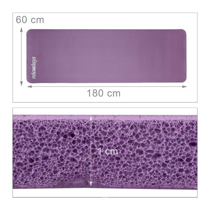 Yoga mat 1 cm thick solid color