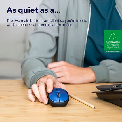 Yvi+ Wireless mouse Eco-design Blue