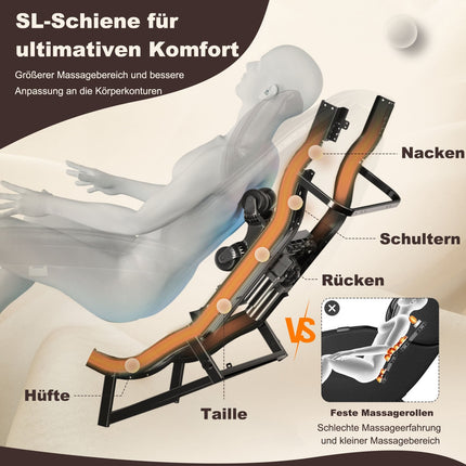 Zero Gravity Full Body Massage Chair with Heat, Brown