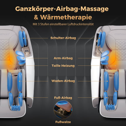 Zero Gravity Shiatsu Massage Chair with Heat & Air Massage