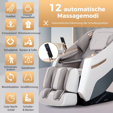 Zero Gravity Shiatsu Massage Chair with Heat & Air Massage