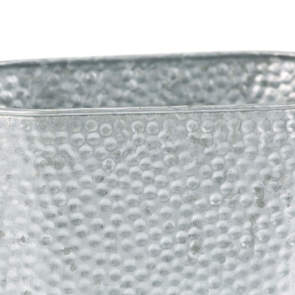 Zinc tub with hammered surface, set of 2