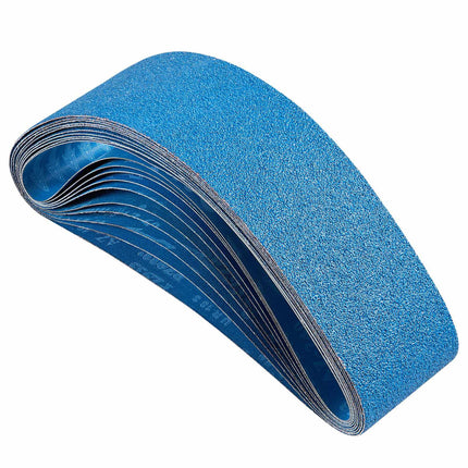 Zirconia Sanding Belts 4 x 36 In, 10-Pack, 40–240 Grit