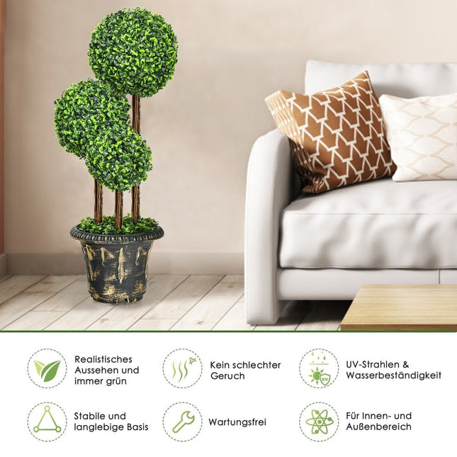 kunstboom kunstgroene planten kunstplant 30 x 30 x 91 cm groen